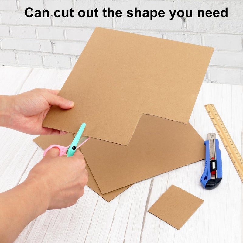 IHDYPPEW 100 Pack 10"x 10" Corrugated Cardboard Sheets, Flat Cardboard Layer Pads 2 mm Thickness, Flexible Packaging Inserts for Shipping, Mailing, and Crafts, by - Image 5